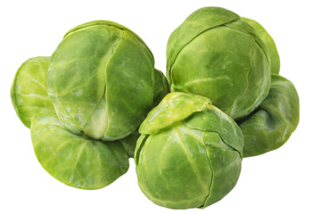 Brussels sprouts isolated on the white background