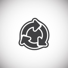 Garbage related icon on background for graphic and web design. Simple illustration. Internet concept symbol for website button or mobile app.