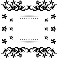 Vector illustration cute wreath frame with design wallpaper