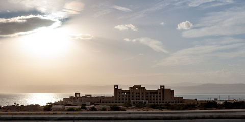 Fototapeta premium View of dead sea from Jordan