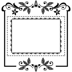 Vector illustration modern style flower frame for invitation card