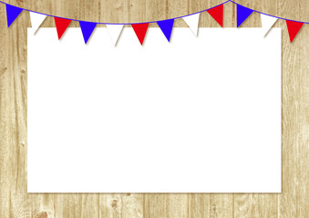 poster frame with french bunting 