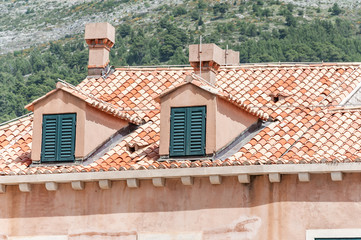 Medieval roof on house
