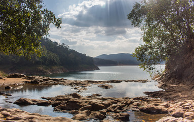 View of Idukki Dam from Anjuruli Tunnel