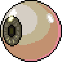 Fototapeta premium vector pixel art eye ball