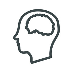 thinking brain icon