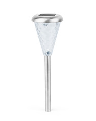 Garden lamp on solar energy isolated on white background