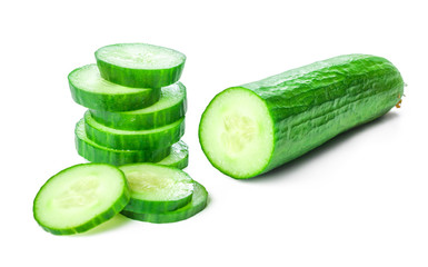 Cucumber isolated on white background