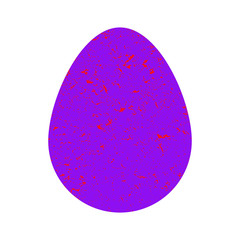 Easter colored egg in the style of the stone. Self-color. Egg in grunge bright color.  Illustration.