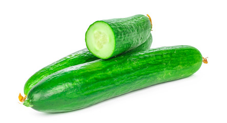 Cucumber isolated on white background