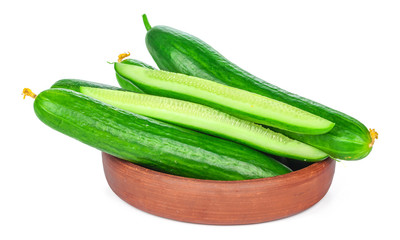 Cucumber isolated on white background