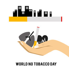 Naklejka premium World No Tobacco Day Celebration Vector Template Design Illustration