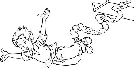 Bungee jumper. Isolated. Extreme sport. Flat design vector illustrations