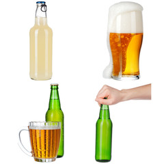 collage of various glasses and bottles of beer