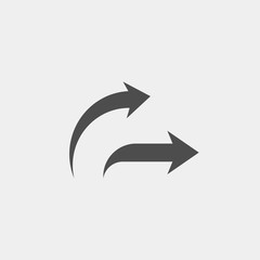 Arrow flat vector icon. Direction flat vector icon