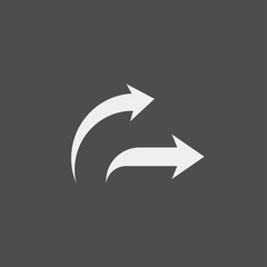 Arrow flat vector icon. Direction flat vector icon