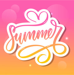 Vector word sale .Letters made of flowers and leaves Summer sale Holiday Flyer Banner Poster Summer sales