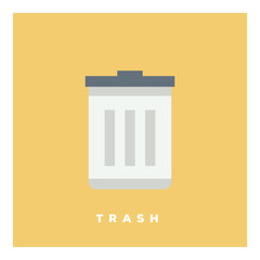 TRASH FLAT ICON