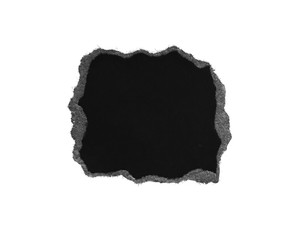 black torn paper