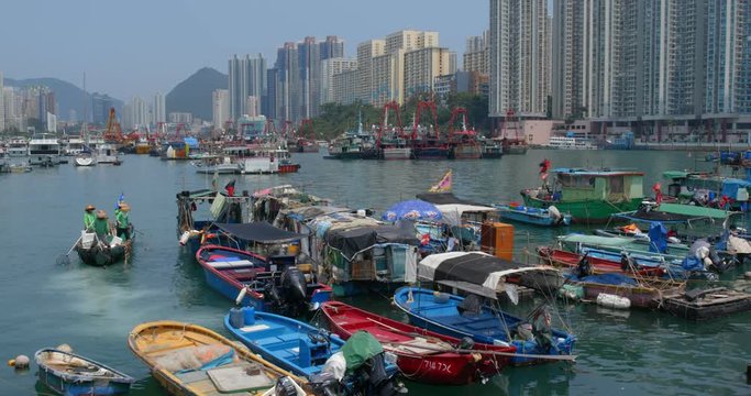  Hong Kong harbor port in aberdeen