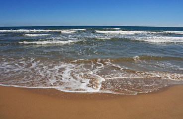 Shore of the mediterranean sea in summer