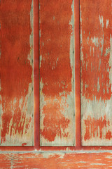 old wooden door of red color for texture or background