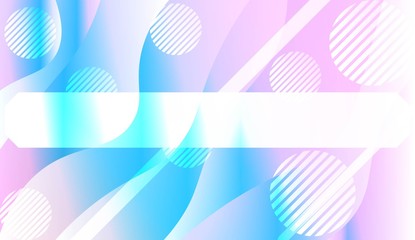 Abstract Shiny Waves, Lines, Circle, Space for Text. For Your Design Ad, Banner, Cover Page. Vector Illustration with Color Gradient.