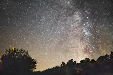 Milky way on a night sky