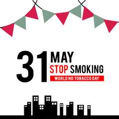 World No Tobacco Day Celebration Vector Template Design Illustration