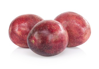 Passion fruit isolated on white background, fruit for healthy concept