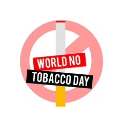 World No Tobacco Day Celebration Vector Template Design Illustration