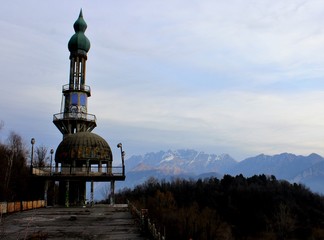 Photo reportage abandoned town of Consonno (Consonno Ghost City), Lecco, Italy 2018.02.17