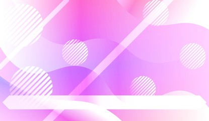 Dynamic shapes composition with Abstract Shiny Waves, Lines, Circle, Space for Text. For Template Cell Phone Backgrounds. Vector Illustration with Color Gradient.