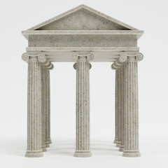 Realistic 3D Render of Ionic Temple