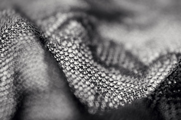 Textured background made with fabric mesh picked up in detail, close up