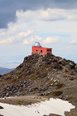 Fototapeta na wymiar observatory Mohón del Trigo sierra nevada spain