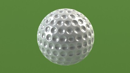 Golf ball on green background HD