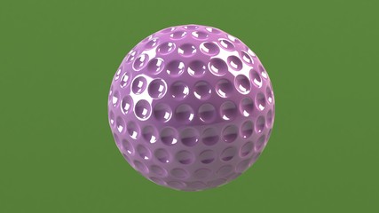 Golf ball on green background HD