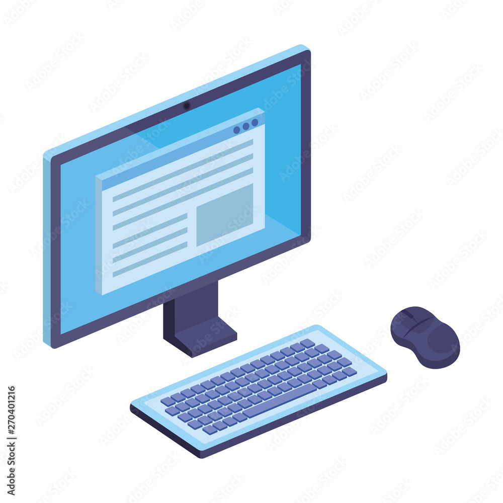 Poster computer desktop device isolated icon