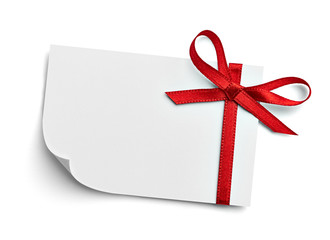 ribbon bow card note chirstmas celebration greeting