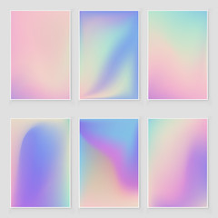 Abstract blurred Holographic gradient background 