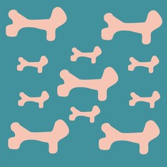 abstract background with pink stones on blue