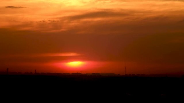 Time lapse sunset overlooking the Ostankino tower