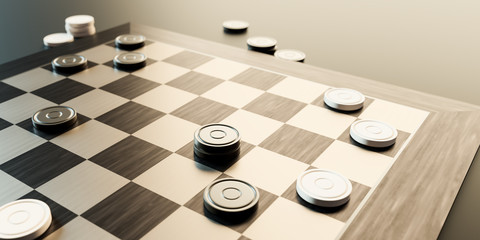 draughts game board