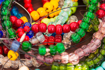 colorful beads as background