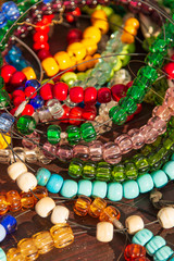 colorful beads as background