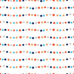 Seamless pattern with hand drawn dots. Childish texture for fabric, textile, apparel. Vector background 