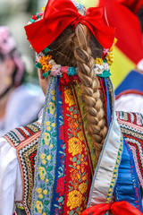 Detail of Polish folk costume for woman