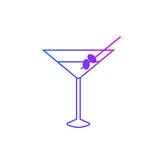 Martini vector icon on white background