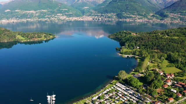 Aerial 4K - Lago di Como (IT) - Baia di Piona 
